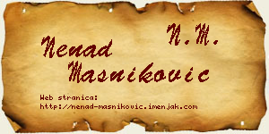Nenad Masniković vizit kartica